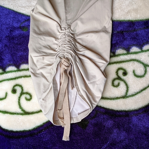 Wet Seal, Made In USA, Y2K Vintage, Ruched Hem Khaki Capri Pants, Size 5 - Picture 6 of 8